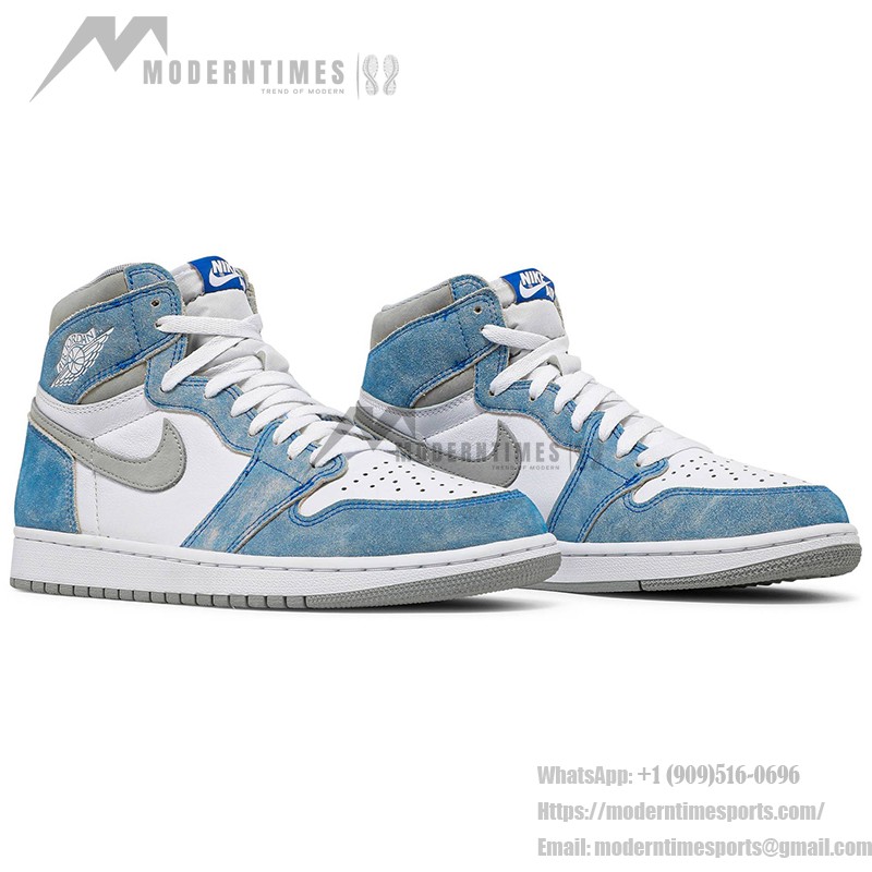 Air Jordan 1 High OG Hyper Royal 555088-402 in Light Blue and Grey