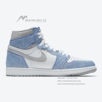 Air Jordan 1 High OG Hyper Royal 555088-402 in Light Blue and Grey