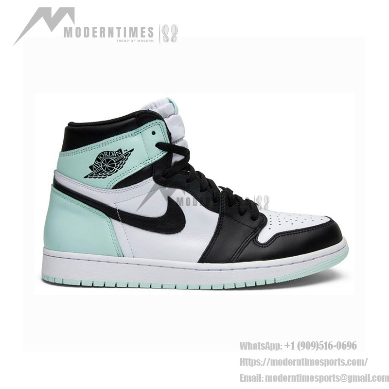 Air Jordan 1 High OG NRG 'Igloo' 861428-100 Limited Edition White Black Turquoise Basketball Shoes