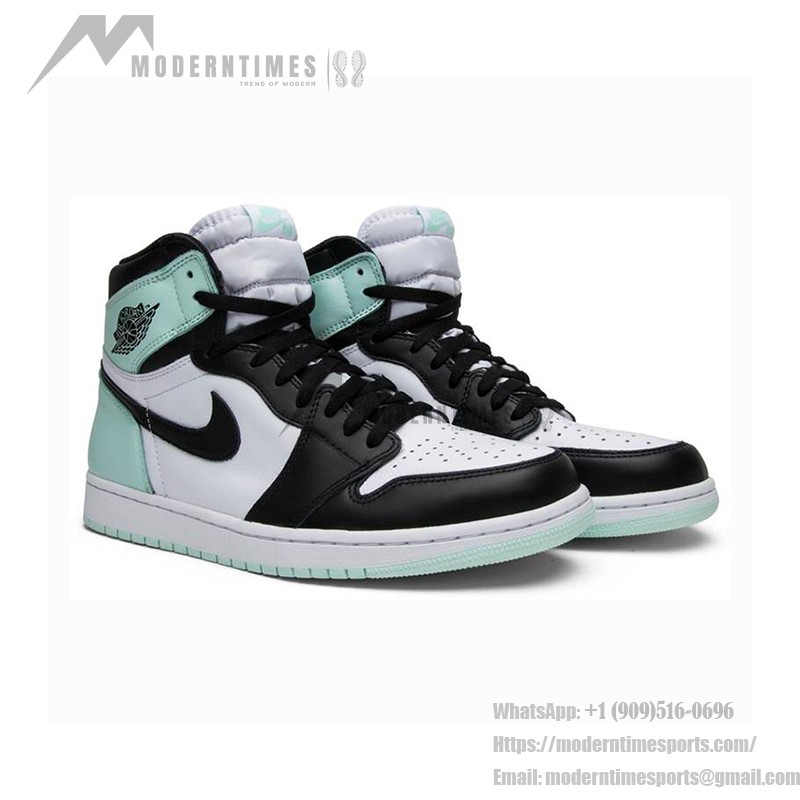 Air Jordan 1 High OG NRG 'Igloo' 861428-100 Limited Edition White Black Turquoise Basketball Shoes