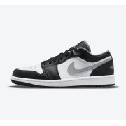 Air Jordan 1 Low 553558-040 - Classic Black & White Low-Top Sneaker with Smooth Leather Upper