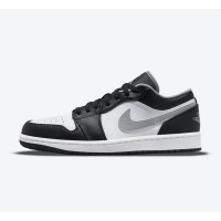 Air Jordan 1 Low 553558-040 - Classic Black & White Low-Top Sneaker with Smooth Leather Upper