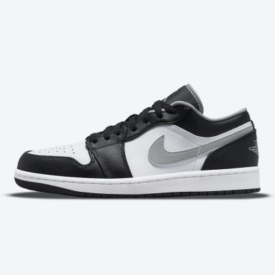 Air Jordan 1 Low 553558-040 - Classic Black & White Low-Top Sneaker with Smooth Leather Upper