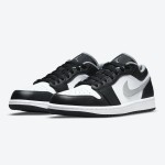 Air Jordan 1 Low 553558-040 - Classic Black & White Low-Top Sneaker with Smooth Leather Upper