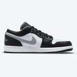 Air Jordan 1 Low 553558-040 - Classic Black & White Low-Top Sneaker with Smooth Leather Upper