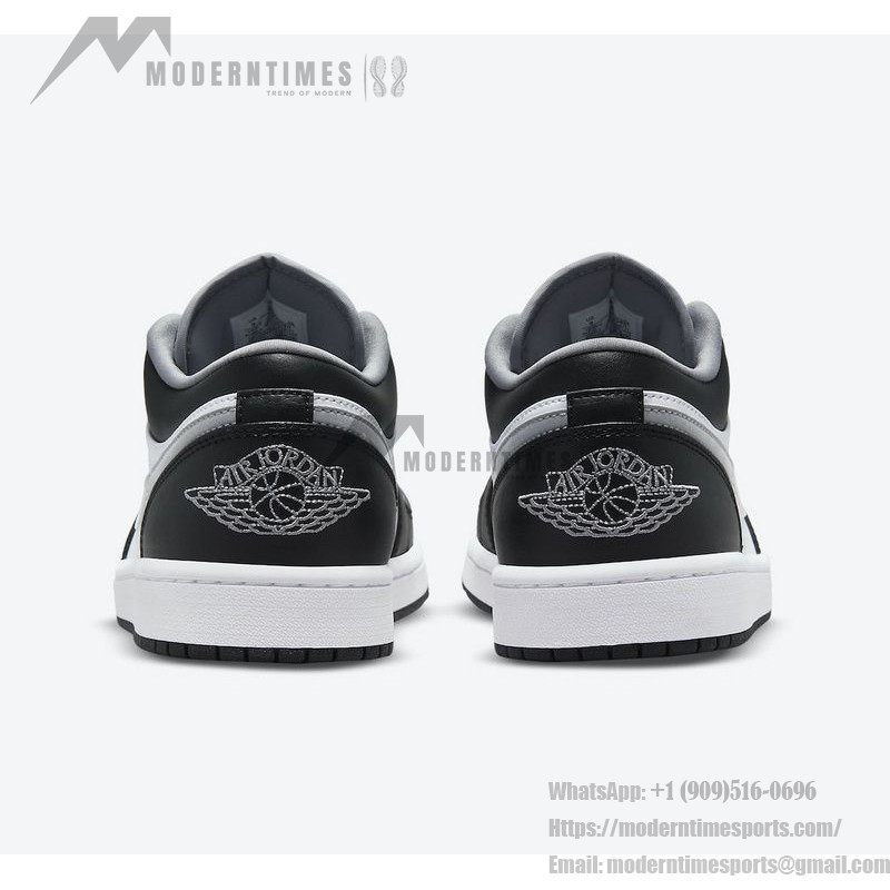 Air Jordan 1 Low 553558-040 - Classic Black & White Low-Top Sneaker with Smooth Leather Upper