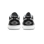 Air Jordan 1 Low 553558-039 - Luxurious Black Low-Top Sneaker with Metallic Gold Accents