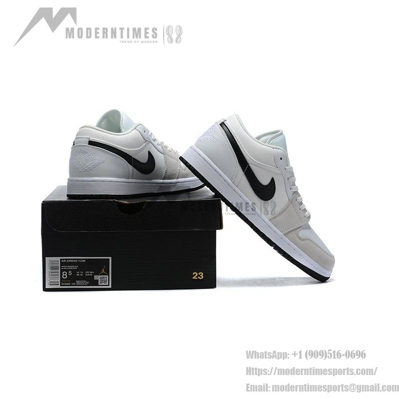 Air Jordan 1 Low DC3533-100 White/Multi-Color Sneakers Low-Top Design