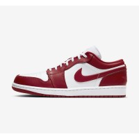 Air Jordan 1 Low 553558-611 - Bold Red Low-Top Sneaker with Black & White Accents