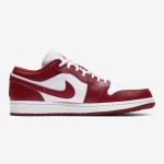 Air Jordan 1 Low 553558-611 - Bold Red Low-Top Sneaker with Black & White Accents