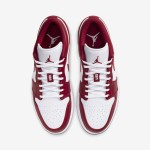 Air Jordan 1 Low 553558-611 - Bold Red Low-Top Sneaker with Black & White Accents