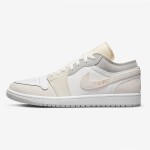 Air Jordan 1 Low Craft “Inside Out” DN1635-100 White/Reverse Design Sneakers Low-Top Style