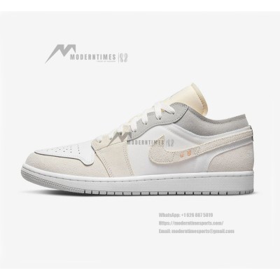Air Jordan 1 Low Craft “Inside Out” DN1635-100 ホワイト/リバースデザイン スニーカー | 革新的で前衛的なローカットスタイル | 独自の快適さとスタイル