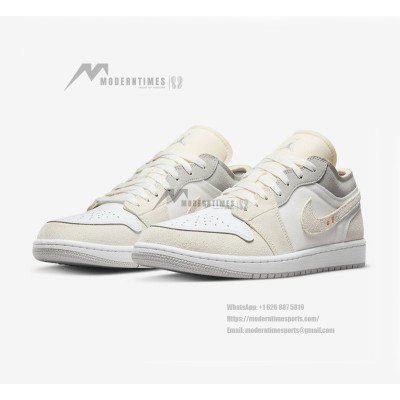 Air Jordan 1 Low Craft “Inside Out” DN1635-100 ホワイト/リバースデザイン スニーカー | 革新的で前衛的なローカットスタイル | 独自の快適さとスタイル