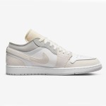 Air Jordan 1 Low Craft “Inside Out” DN1635-100 White/Reverse Design Sneakers Low-Top Style