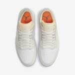 Air Jordan 1 Low Craft “Inside Out” DN1635-100 White/Reverse Design Sneakers Low-Top Style