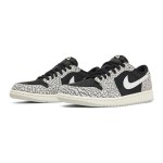 クラシックなブラックとグレーの Air Jordan 1 Low OG “Black Cement” CZ0790-001 スニーカー