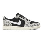 クラシックなブラックとグレーの Air Jordan 1 Low OG “Black Cement” CZ0790-001 スニーカー