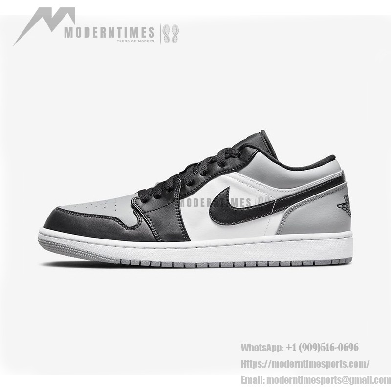 Air Jordan 1 Low 'Shadow Toe' 553558-052 - Timeless Black & Grey Classic Sneakers