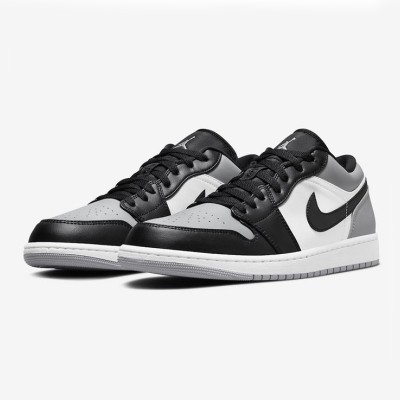 New Release! Air Jordan 1 Low 'Shadow Toe' 553558-052 - Timeless Black & Grey Classic