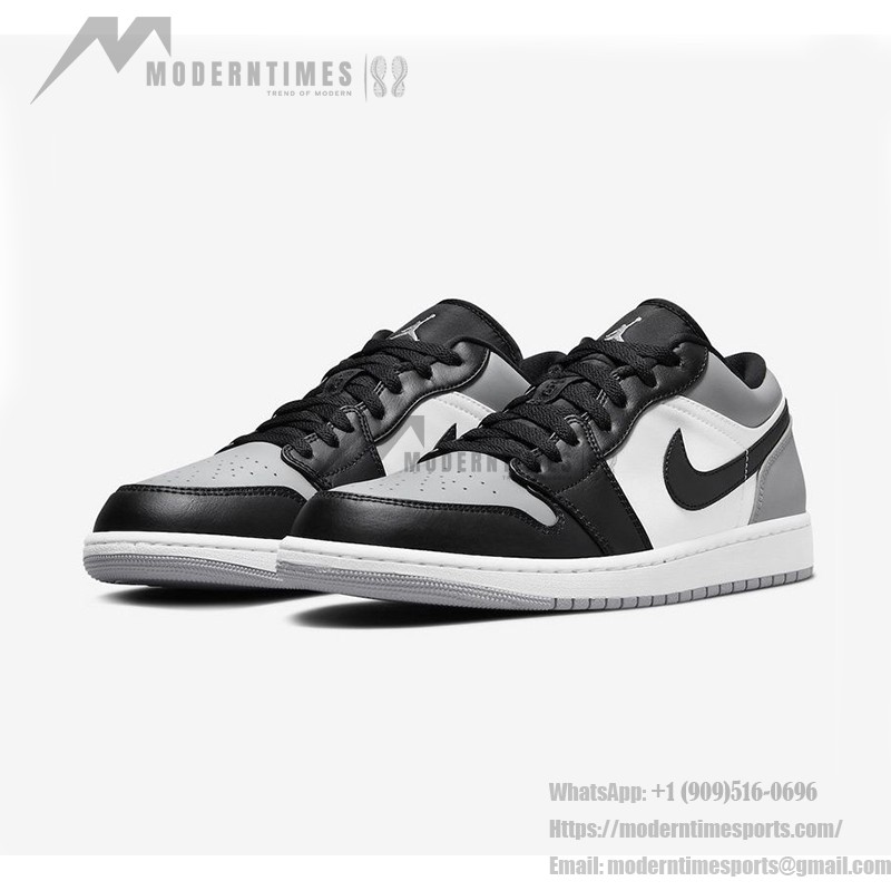 Air Jordan 1 Low 'Shadow Toe' 553558-052 - Timeless Black & Grey Classic Sneakers