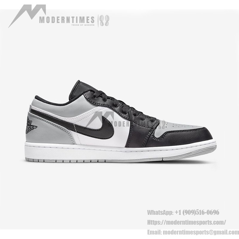 Air Jordan 1 Low 'Shadow Toe' 553558-052 - Timeless Black & Grey Classic Sneakers