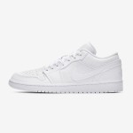 Air Jordan 1 Low 553558-111 - Classic White Low-Top Sneaker with Subtle Grey & Black Accents