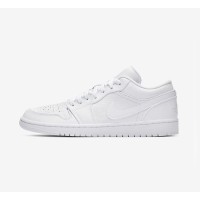 Air Jordan 1 Low 553558-111 - Classic White Low-Top Sneaker with Subtle Grey & Black Accents