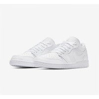 Air Jordan 1 Low 553558-111 - Classic White Low-Top Sneaker with Subtle Grey & Black Accents