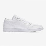 Air Jordan 1 Low 553558-111 - Classic White Low-Top Sneaker with Subtle Grey & Black Accents