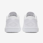 Air Jordan 1 Low 553558-111 - Classic White Low-Top Sneaker with Subtle Grey & Black Accents