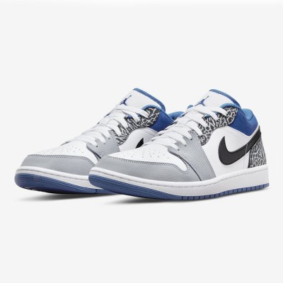 Classic Reissue! Air Jordan 1 Low 'True Blue' DM1199-140 - Timeless Blue & White Elegance