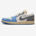 Air Jordan 1 Low 'UNC Grey' DZ5376-469 - Classic Premium Grey & University Blue Sneakers