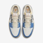 Air Jordan 1 Low 'UNC Grey' DZ5376-469 - Classic Premium Grey & University Blue Sneakers