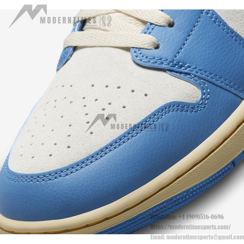 Air Jordan 1 Low 'UNC Grey' DZ5376-469 - Classic Premium Grey & University Blue Sneakers