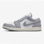 Air Jordan 1 Low "Vintage Grey" Sneakers - Style 553558-053