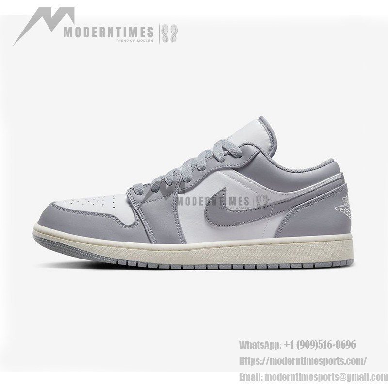 Air Jordan 1 Low "Vintage Grey" Sneakers - Style 553558-053