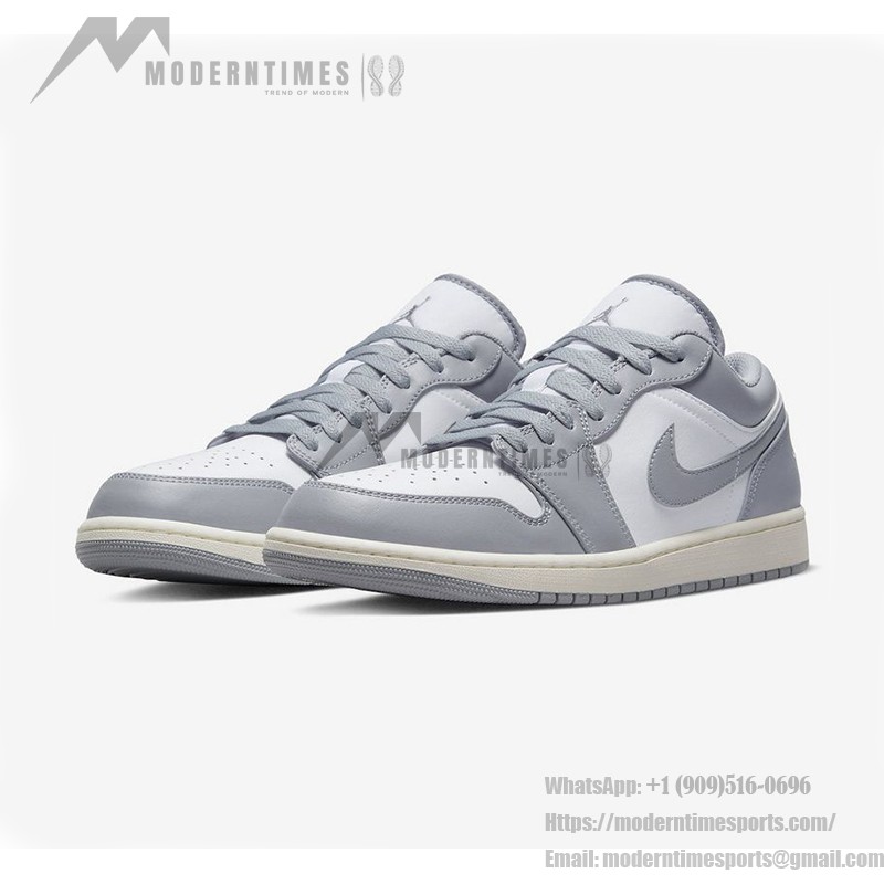 Air Jordan 1 Low "Vintage Grey" Sneakers - Style 553558-053