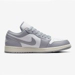 Air Jordan 1 Low "Vintage Grey" Sneakers - Style 553558-053