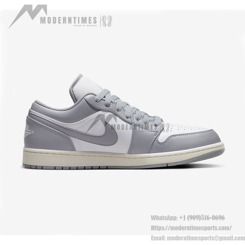 Air Jordan 1 Low "Vintage Grey" Sneakers - Style 553558-053