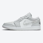 Classic White and Blue Air Jordan 1 Low DC9036-100 Sneakers