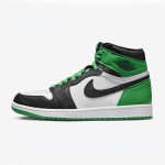 Air Jordan 1 High OG Lucky Green DZ5485-031 in Classic Green and White Colorway