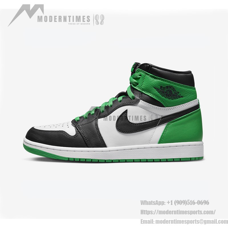 Air Jordan 1 High OG Lucky Green DZ5485-031 in Classic Green and White Colorway