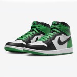 Air Jordan 1 High OG Lucky Green DZ5485-031 in Classic Green and White Colorway