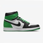 Air Jordan 1 High OG Lucky Green DZ5485-031 in Classic Green and White Colorway