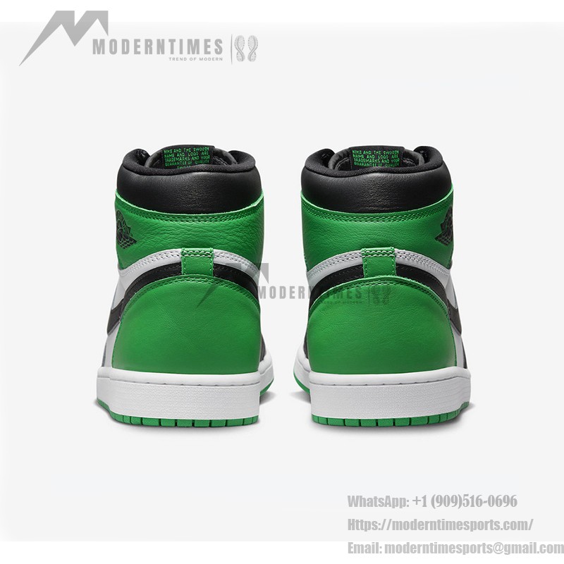 Air Jordan 1 High OG Lucky Green DZ5485-031 in Classic Green and White Colorway