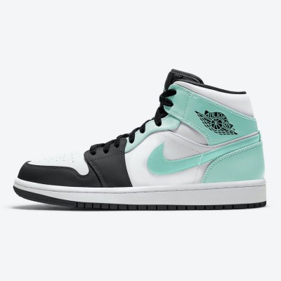 Air Jordan 1 Mid “Tropical Twist” 554724-132 – Vibrant Teal and Coral High-Top Sneakers with Tropical Flair