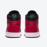 Air Jordan 1 Mid “Bred” 554724-074 Iconic Black and Red Sneakers