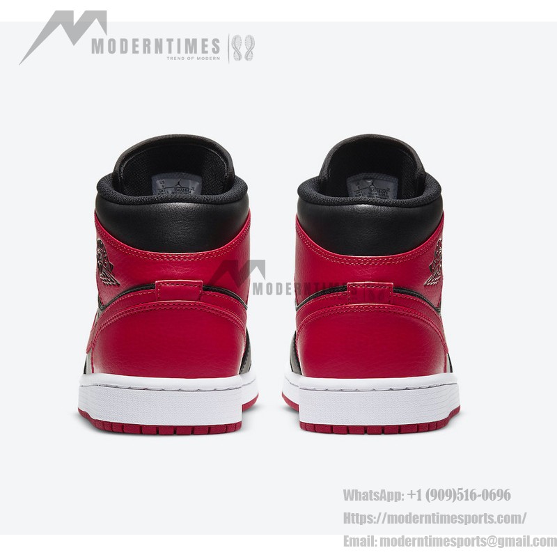 Air Jordan 1 Mid “Bred” 554724-074 Iconic Black and Red Sneakers