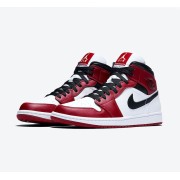 Buy Limited Edition Air Jordan 1 Mid “Chicago” - Red & White Leather High-Tops Model 554724-173